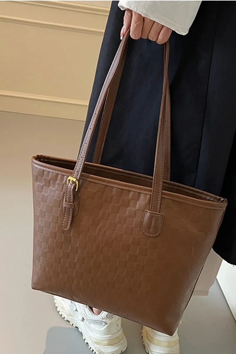Vegan Leather Large Tote