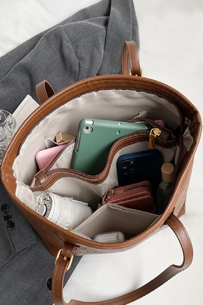 Vegan Leather Large Tote
