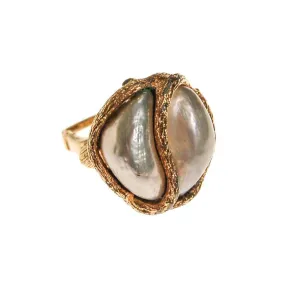 Vendome Swirled Pearl Statement Ring