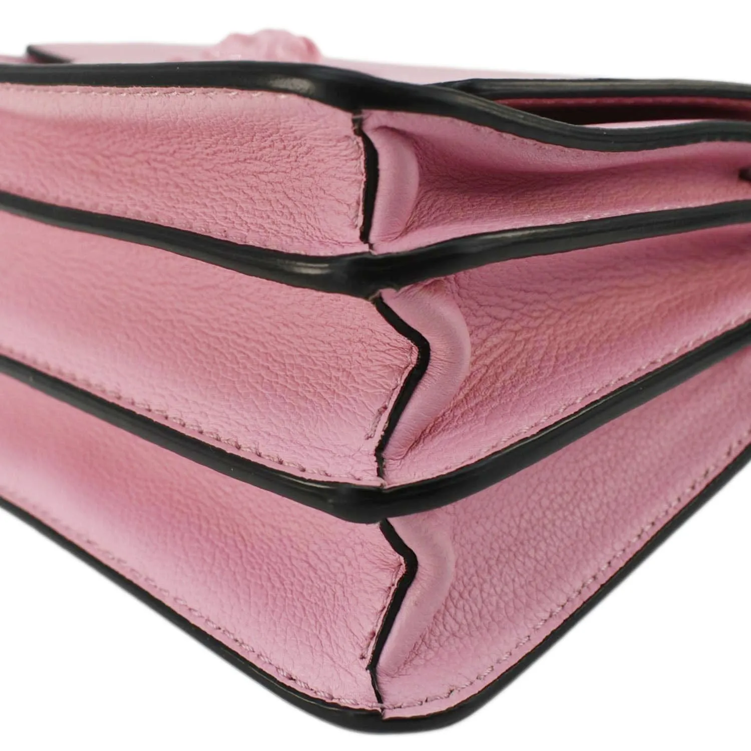 VERSACE La Medusa Small Leather Shoulder Bag Pink