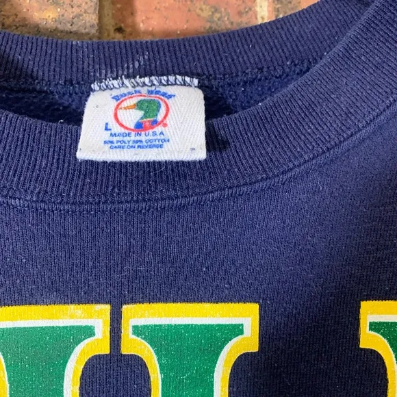 Vintage Navy and green Duck Head University crewneck sweatshirt