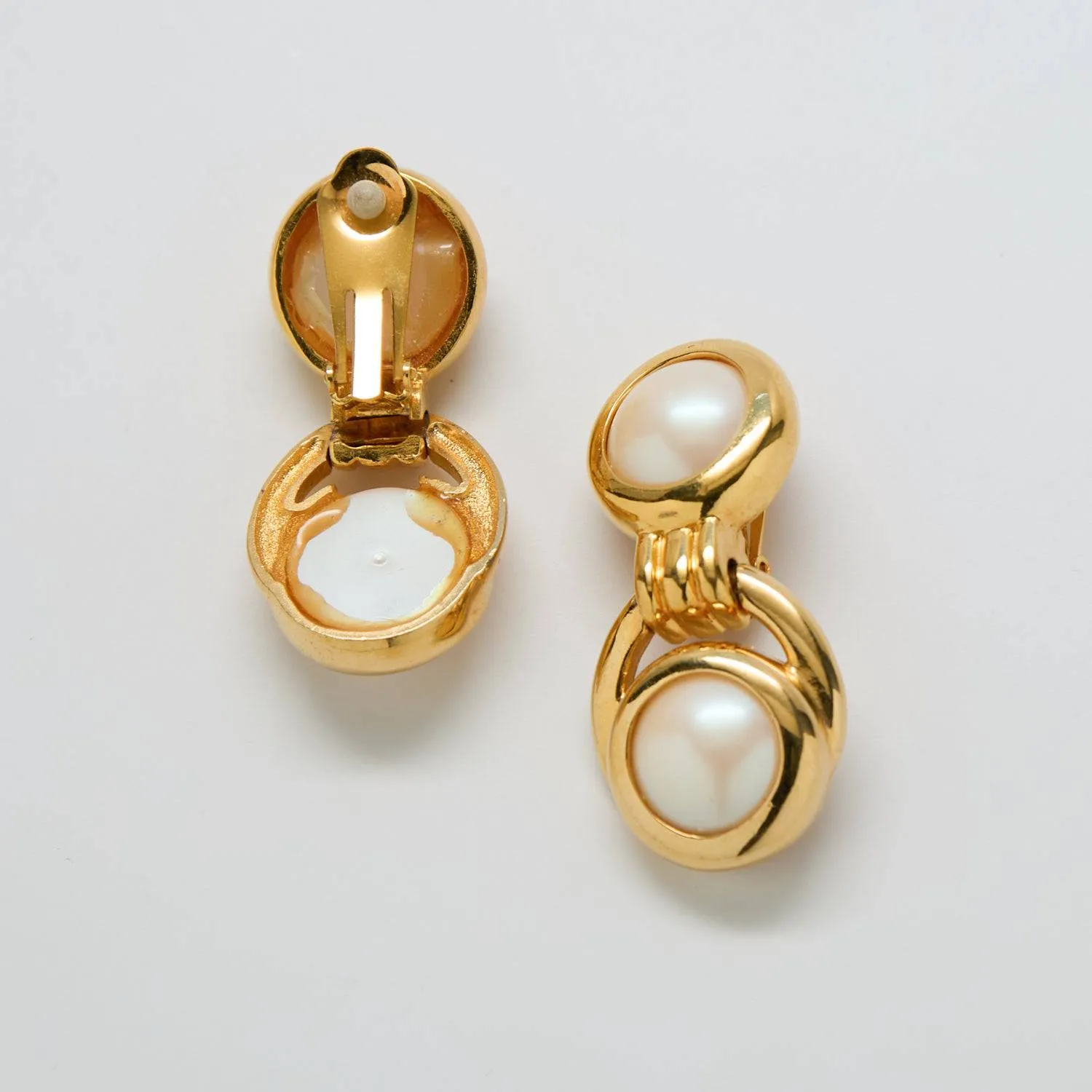 Vintage Pearl Drop Statement Earrings