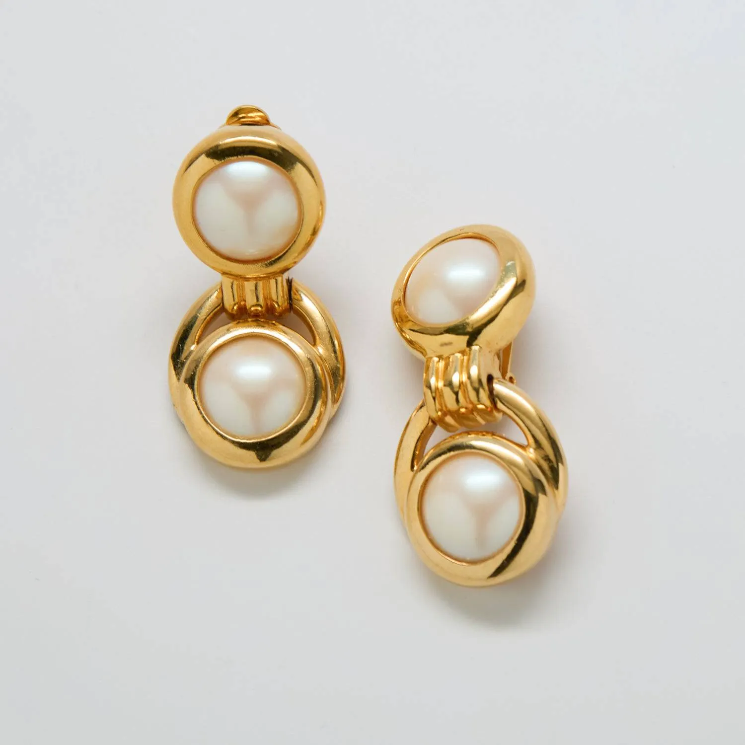 Vintage Pearl Drop Statement Earrings