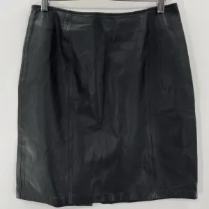Vintage Preppy Lambskin Leather Mini Pencil Skirt Croft &amp; Barrow Size 10 Indie