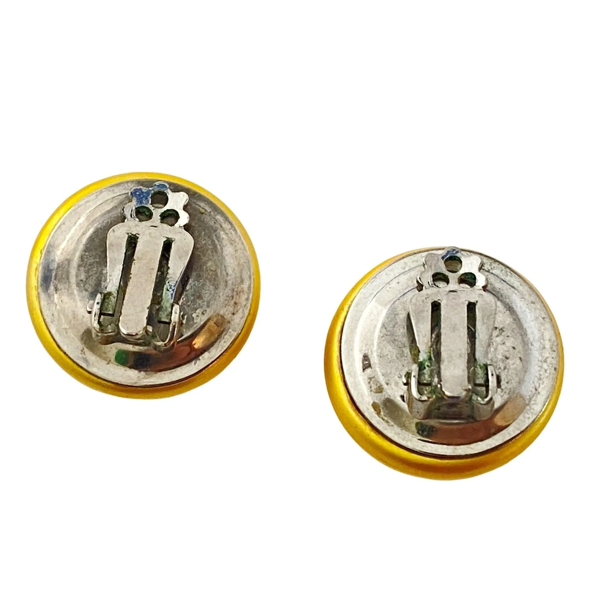 Vintage Yellow Statement Earrings