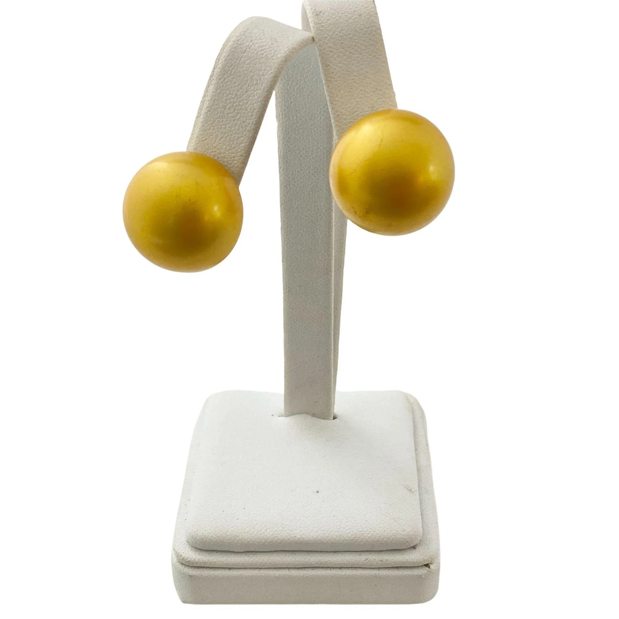 Vintage Yellow Statement Earrings