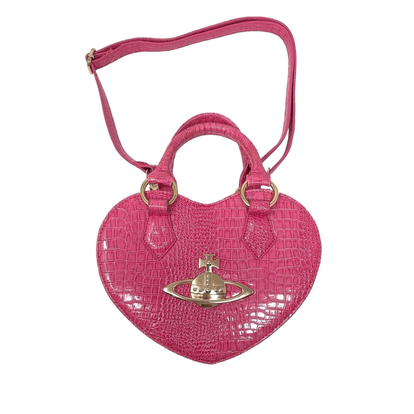 Vivienne Westwood Hot Pink Heart Bag