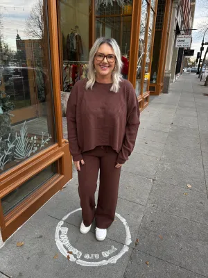 Waffle Knit Best Set Ever-Chestnut