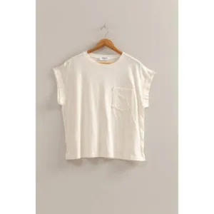 Washed Boxy Crop Tee