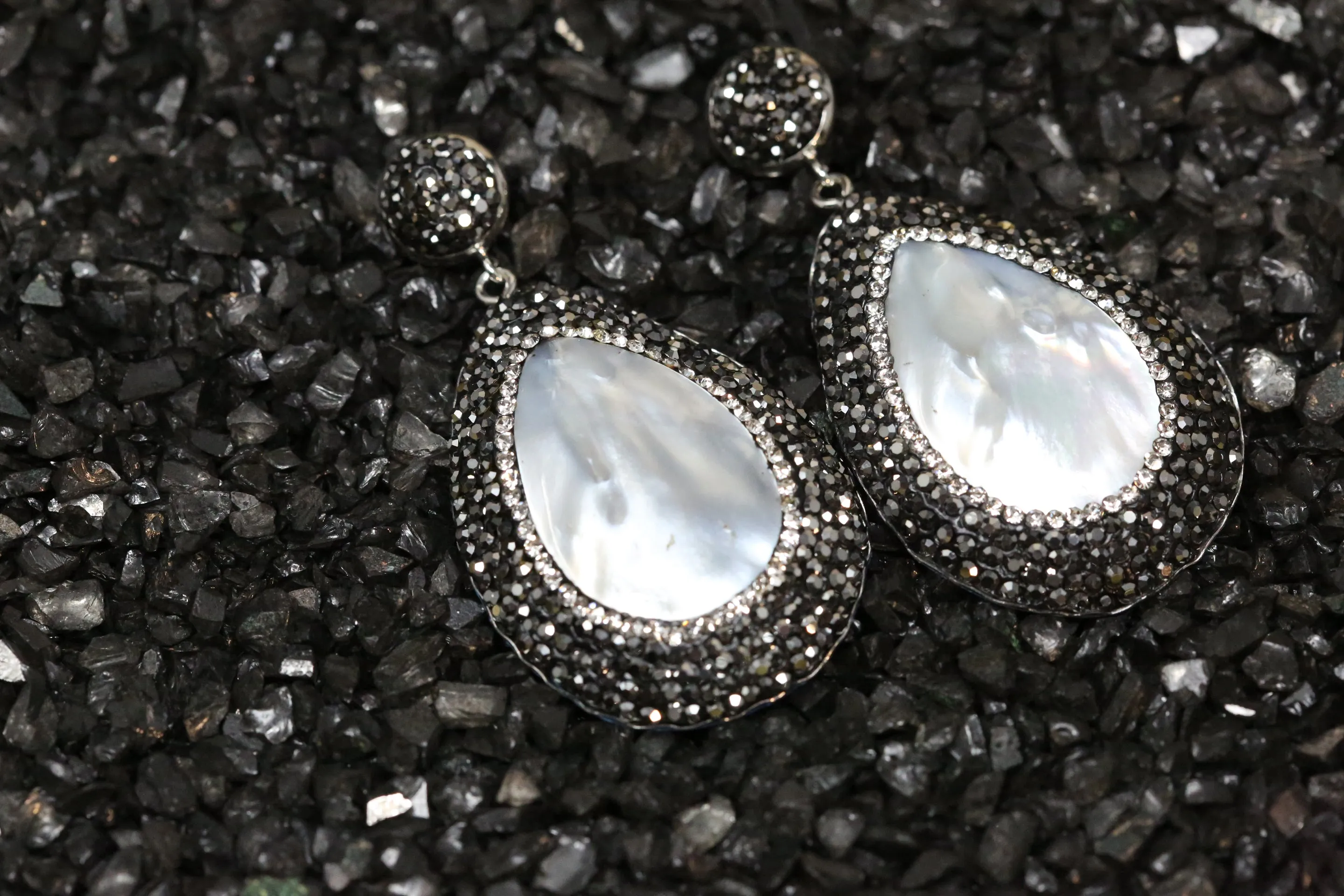 Wearable Art Marca MoP Statement Earrings
