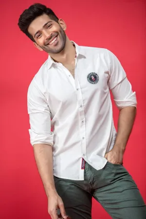 White Casual Shirt FS Slim Fit