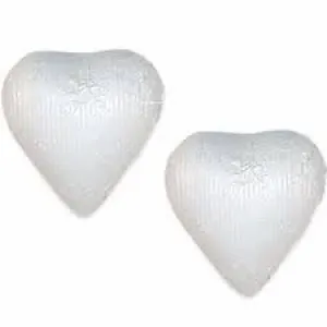 White Chocolate Foil Hearts 10LB Bulk