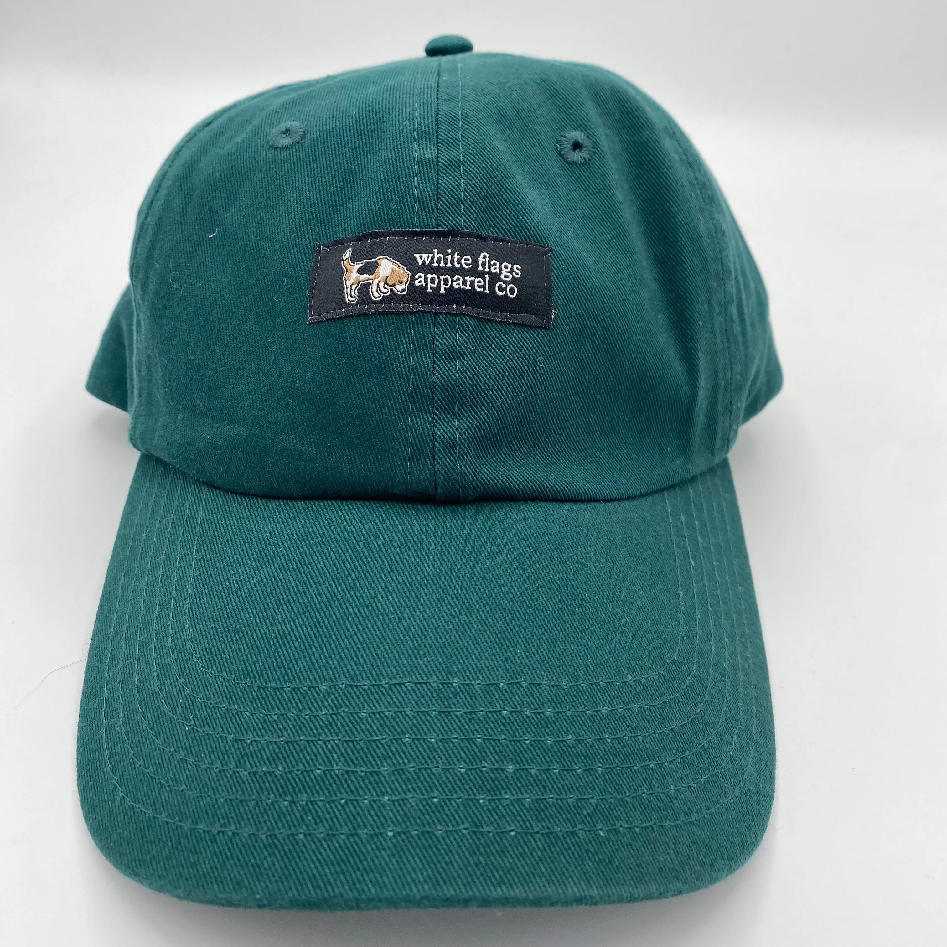 White Flags Woven Label Ball Cap
