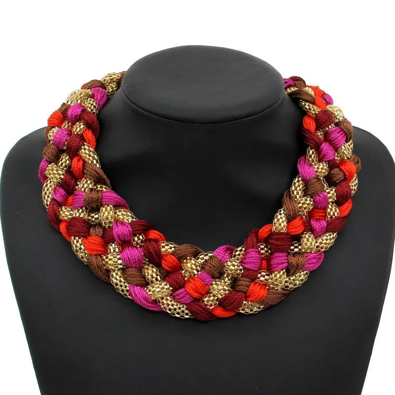 Wide Braided Chunky Choker Statement