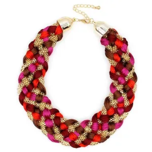 Wide Braided Chunky Choker Statement