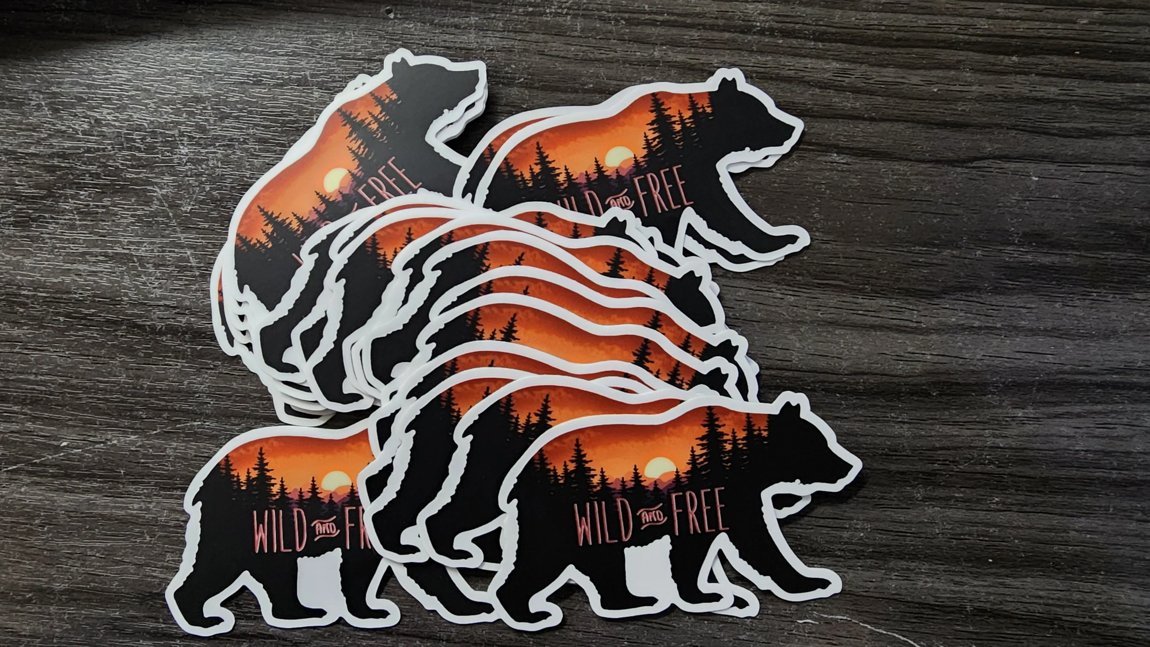 Wild and Free Diecut Stickers