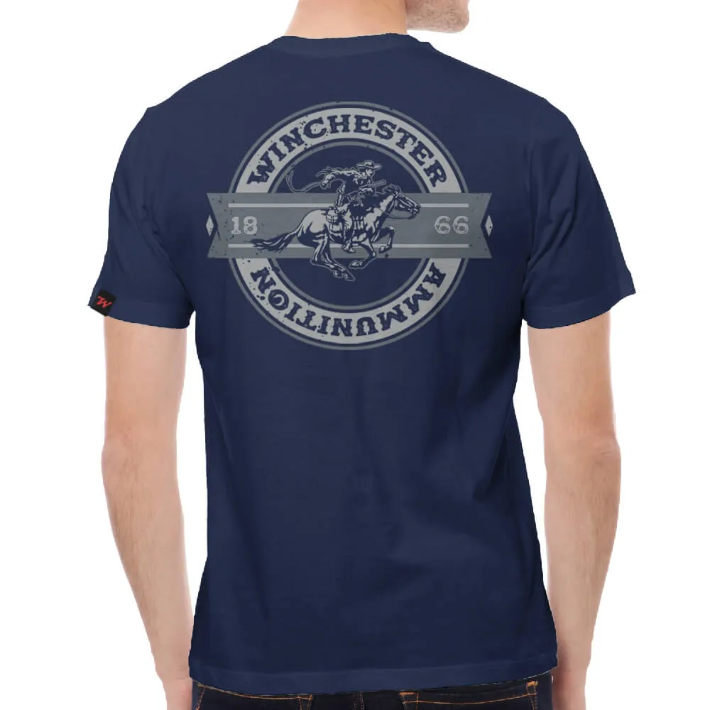Winchester Legend - Rider Crest Banner - Short Sleeve T-Shirt - Made in USA