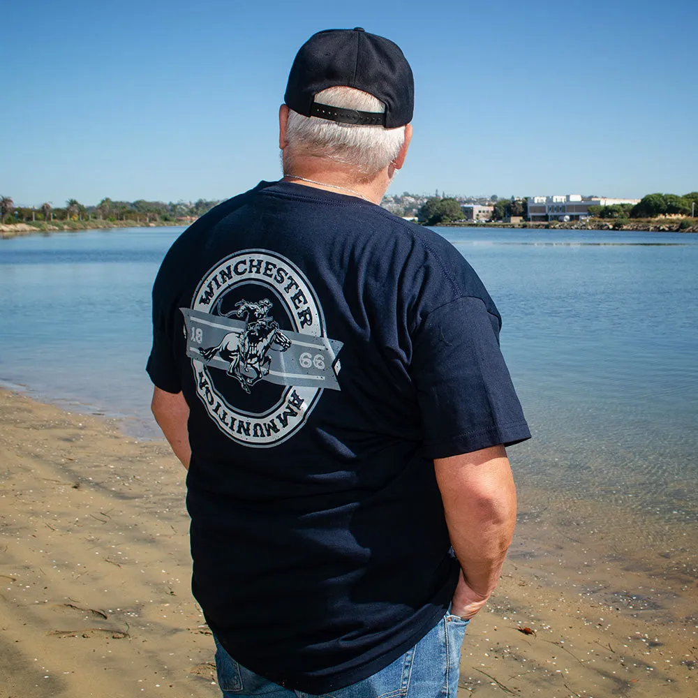 Winchester Legend - Rider Crest Banner - Short Sleeve T-Shirt - Made in USA