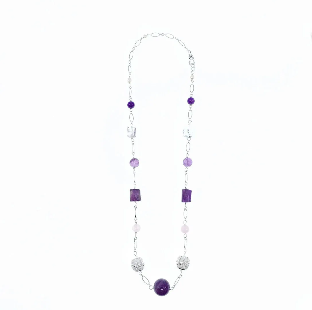 Winter Theme Amethyst Necklace