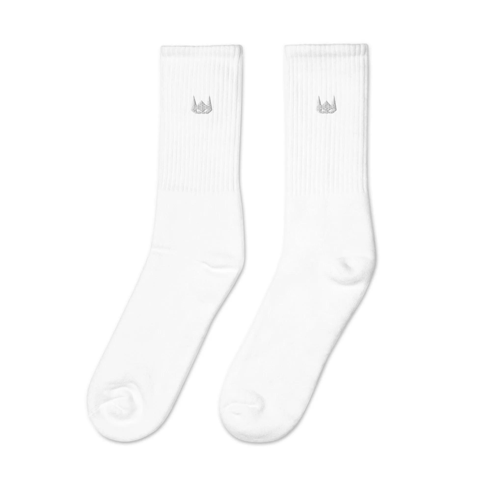 WOLFPACK UNLTD EMBROIDERED SOCKS | WHITE LOGO