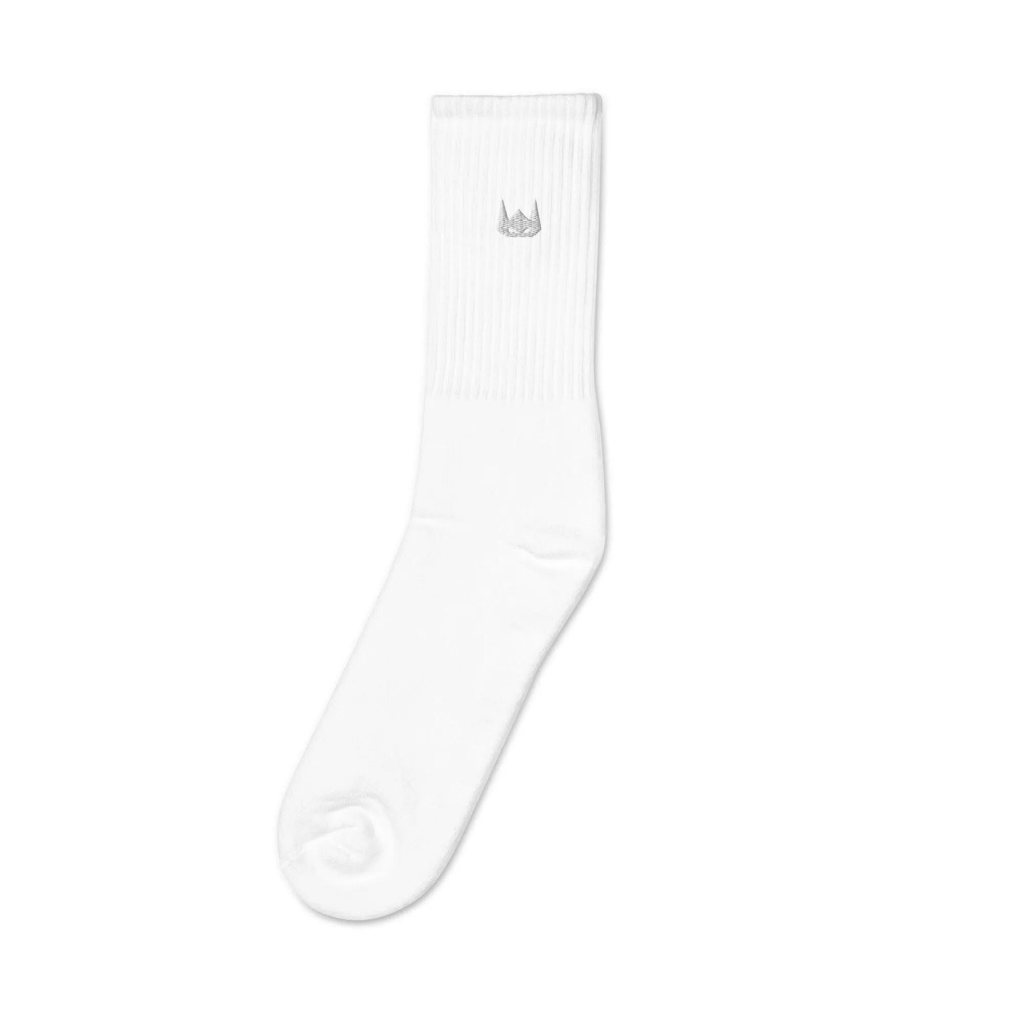 WOLFPACK UNLTD EMBROIDERED SOCKS | WHITE LOGO