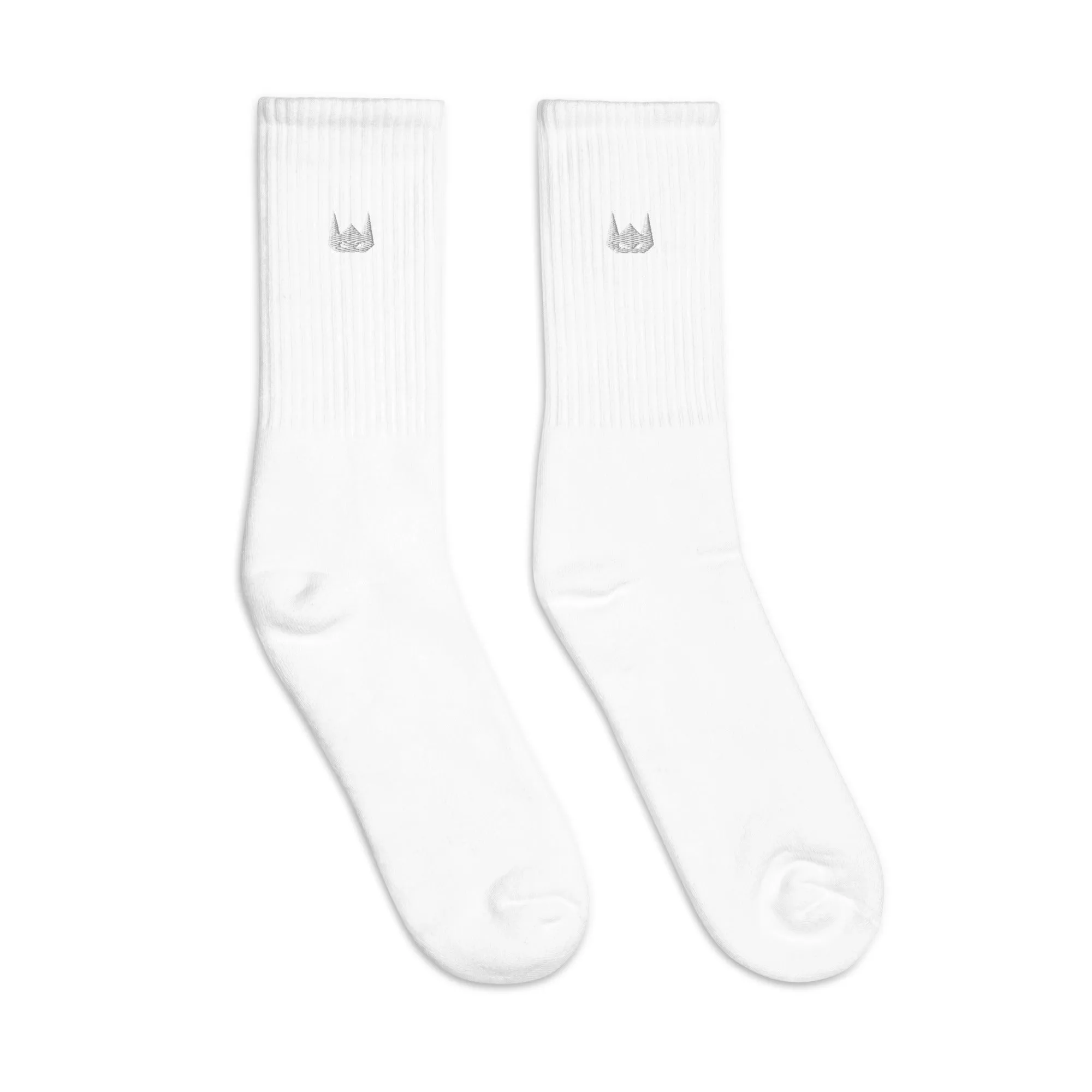 WOLFPACK UNLTD EMBROIDERED SOCKS | WHITE LOGO