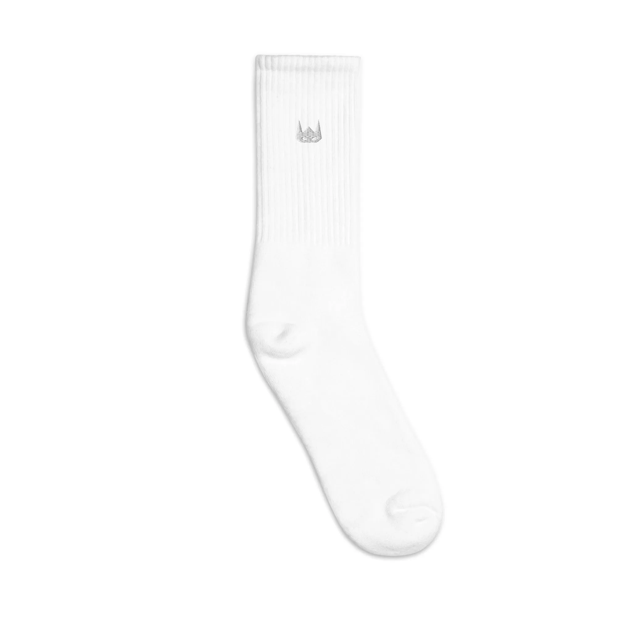 WOLFPACK UNLTD EMBROIDERED SOCKS | WHITE LOGO