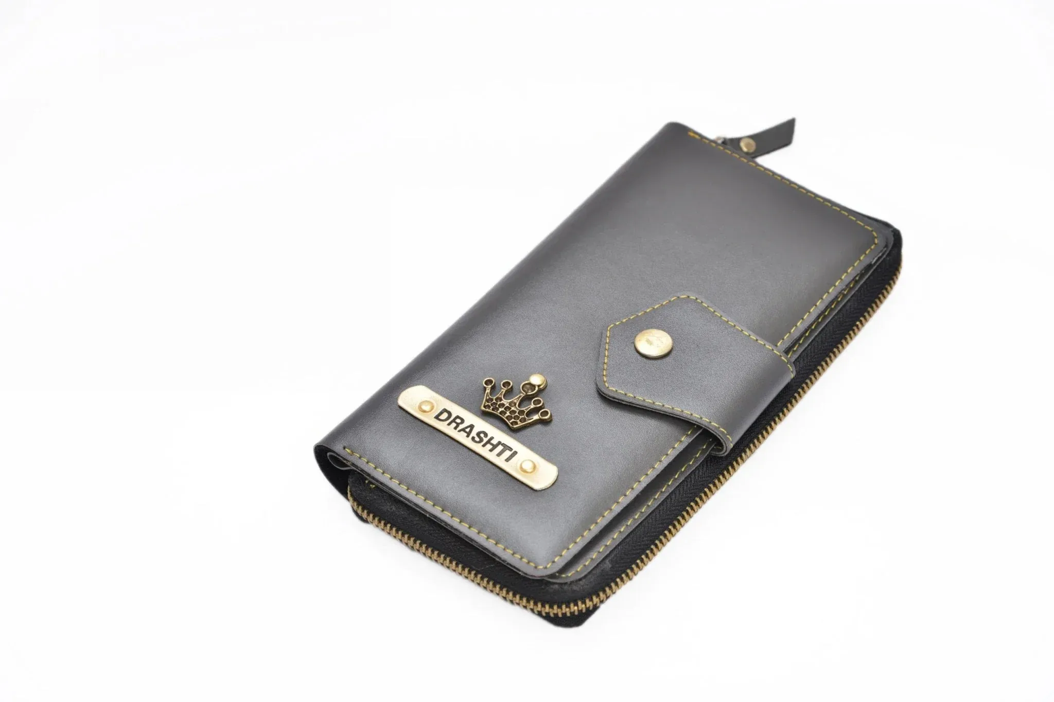 Women's Combo - Mini Makeup Kit & zip around lady Wallet (Grey)