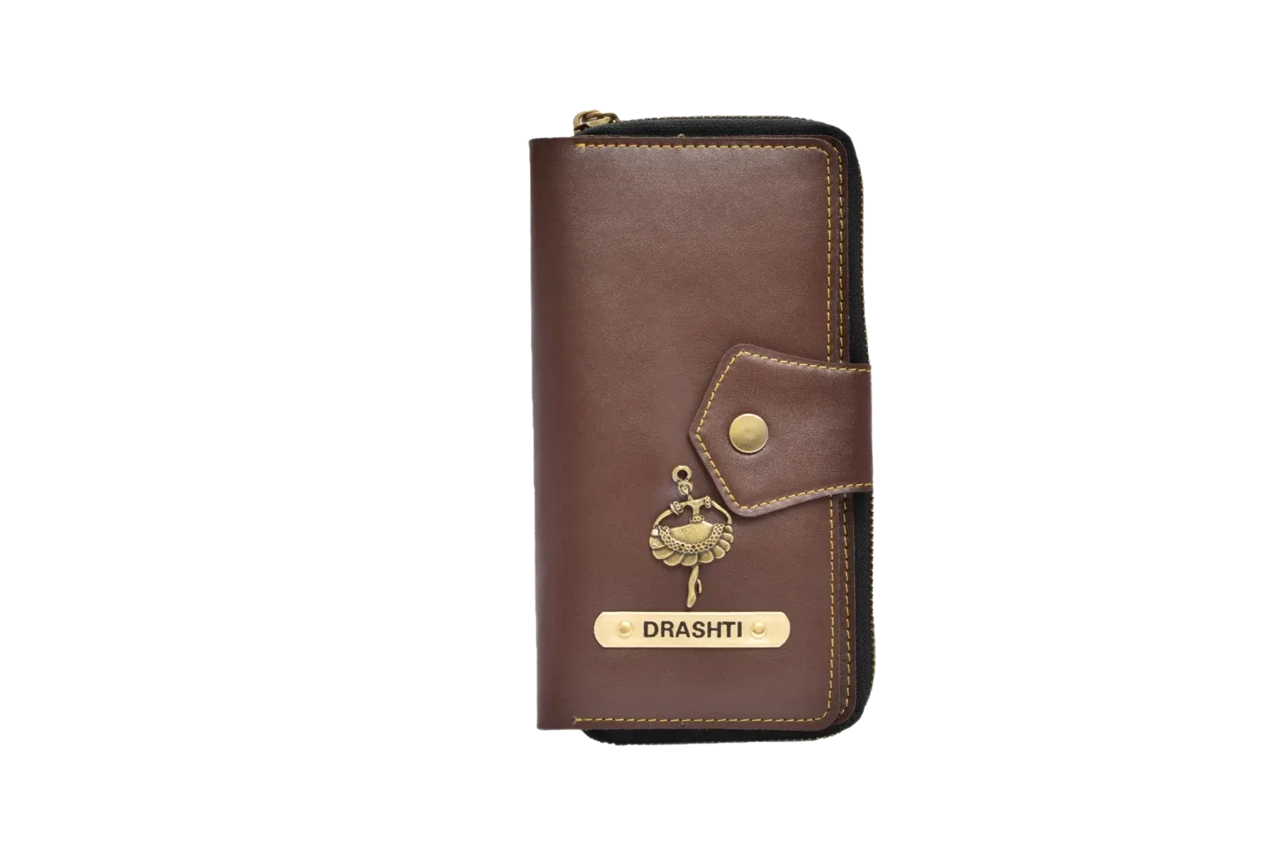 Women's Combo : Premium Lady Wallet & Chained Sling Bag - Brown