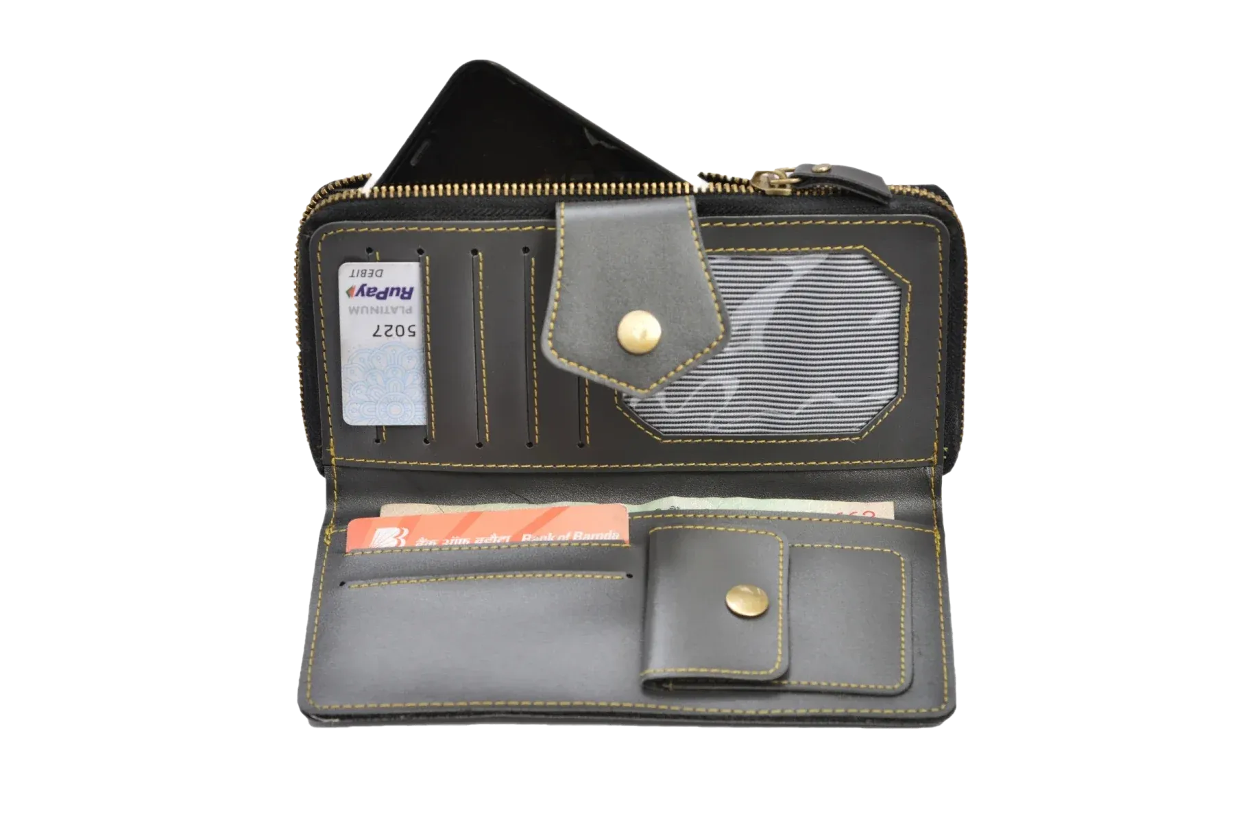 Women's Combo : Premium Lady Wallet & Chained Sling Bag - Grey