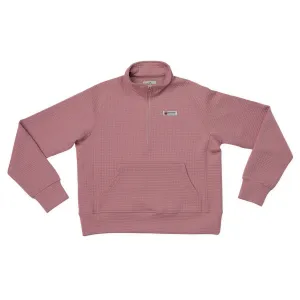 Women's Waffle 1/2 Zip (Carnation)