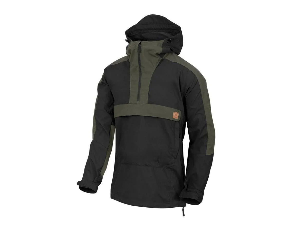 WOODSMAN Anorak Jacket - Black / Taiga Green