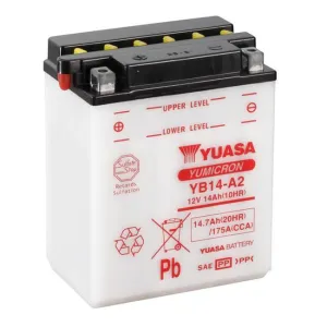 YB14-A2 DG Battery with acid pack Yuasa (YB14A2PK)
