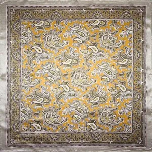 Yellow & Silver Paisley Tuch