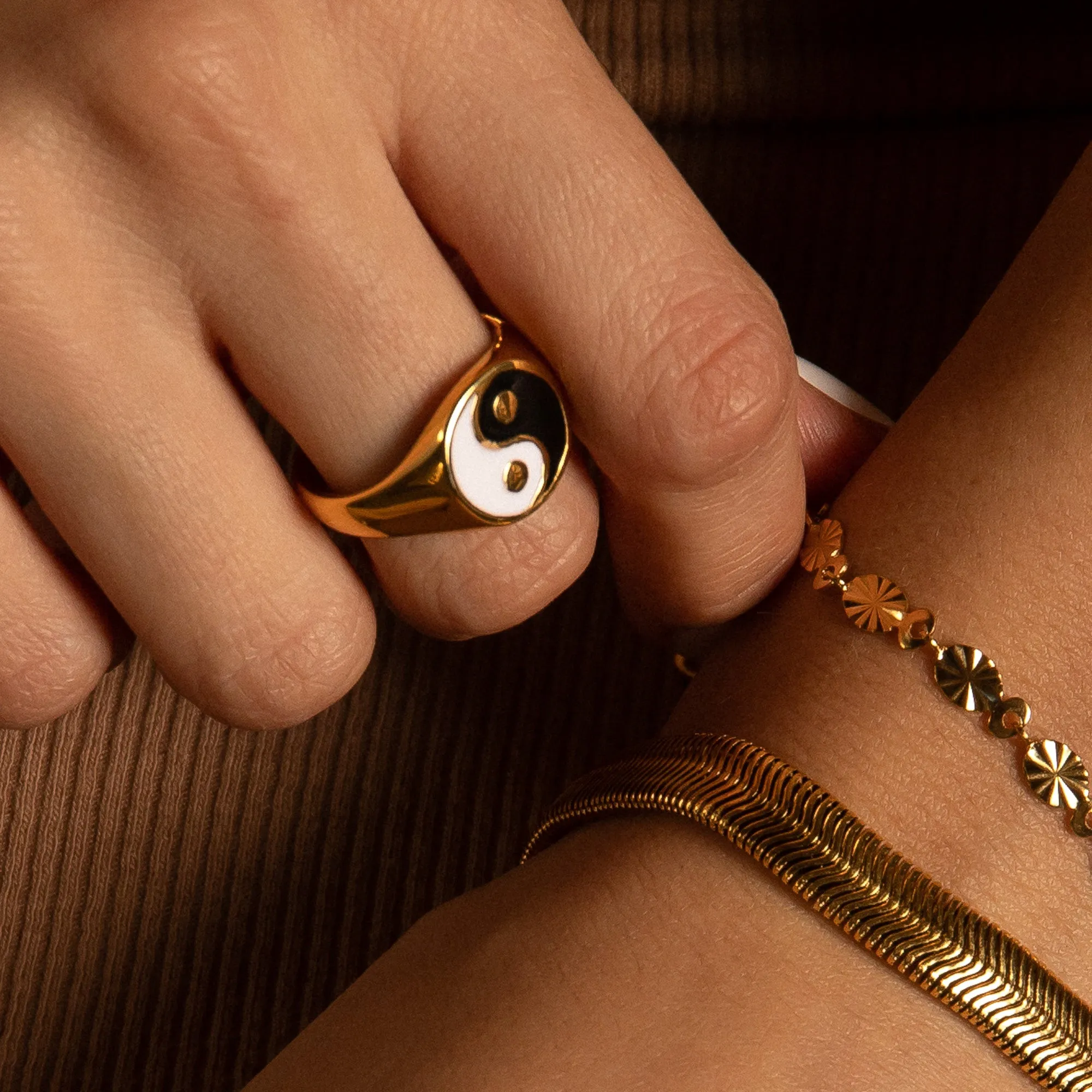 Yin Yang Signet Ring