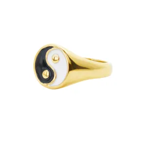 Yin Yang Signet Ring
