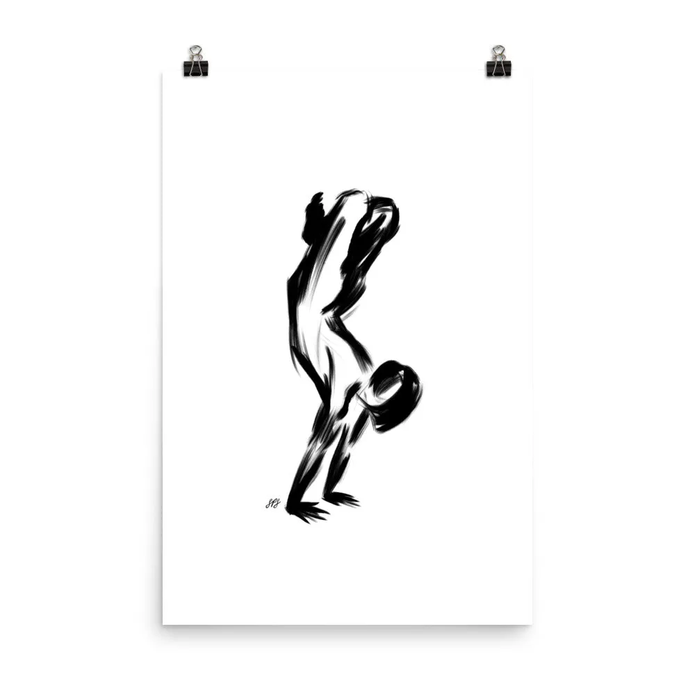 Yoga Handstand Lotus - Poster