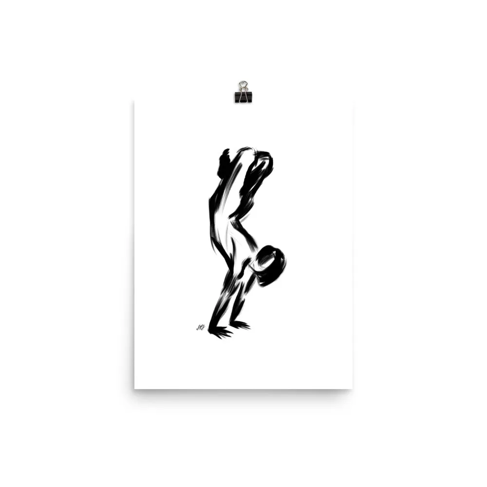 Yoga Handstand Lotus - Poster