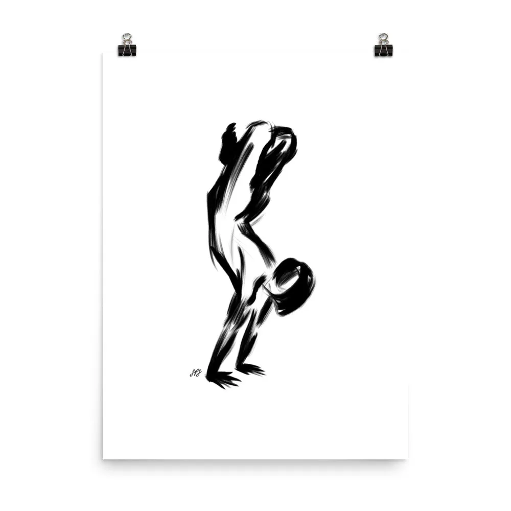 Yoga Handstand Lotus - Poster