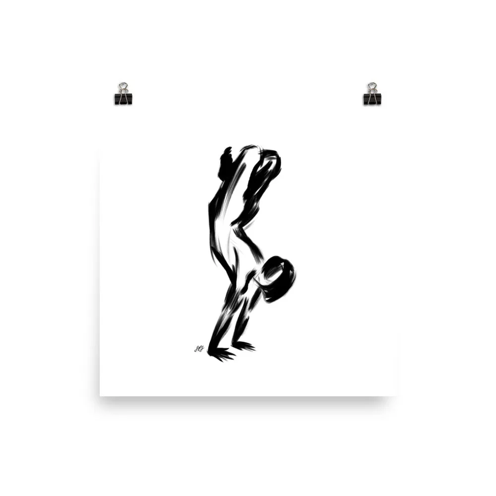 Yoga Handstand Lotus - Poster