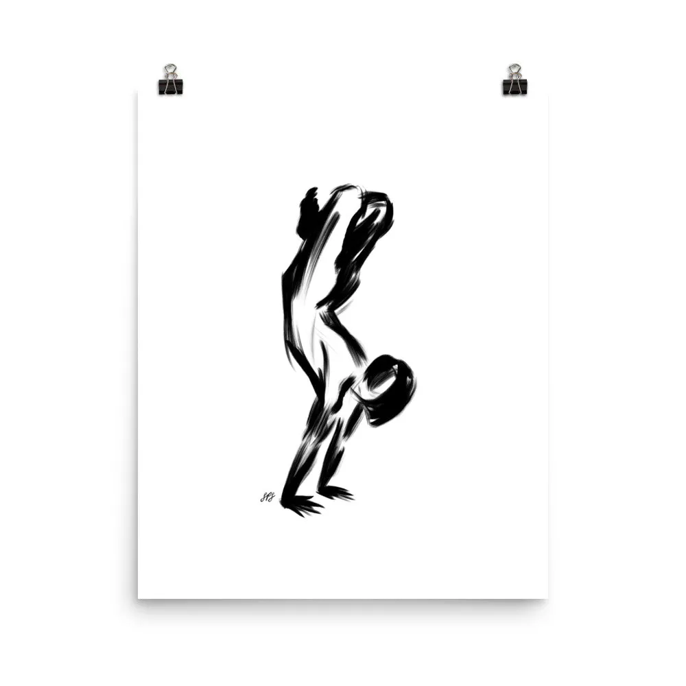 Yoga Handstand Lotus - Poster