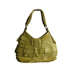 YSL Green Leather Shoulder
