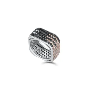 Zebra Cubic Zirconia Ring